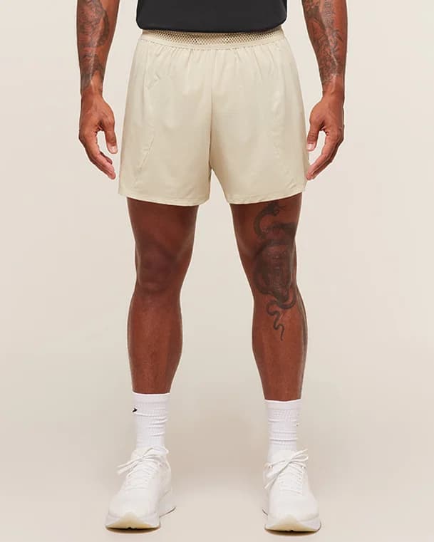Running Shorts  Oat White - View 1