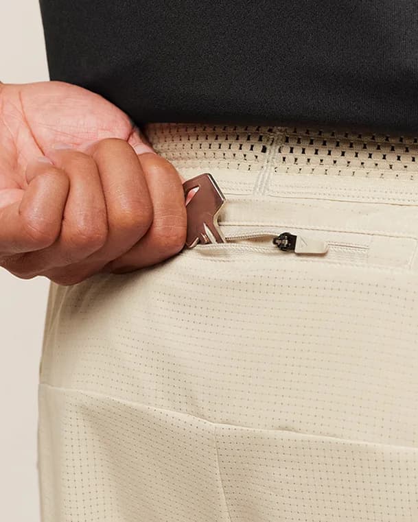 Running Shorts  Oat White - View 3