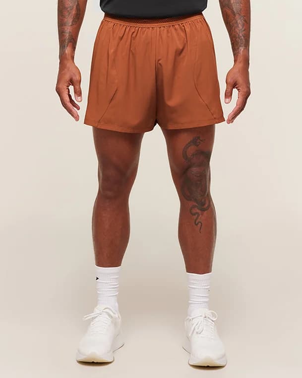 Running Shorts in Brown - View 1