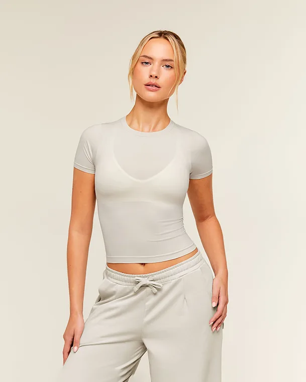 FeatherForm Short Sleeve T-Shirt in Gray - View 1