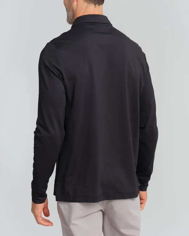 Long Sleeve Men's Black Polo
