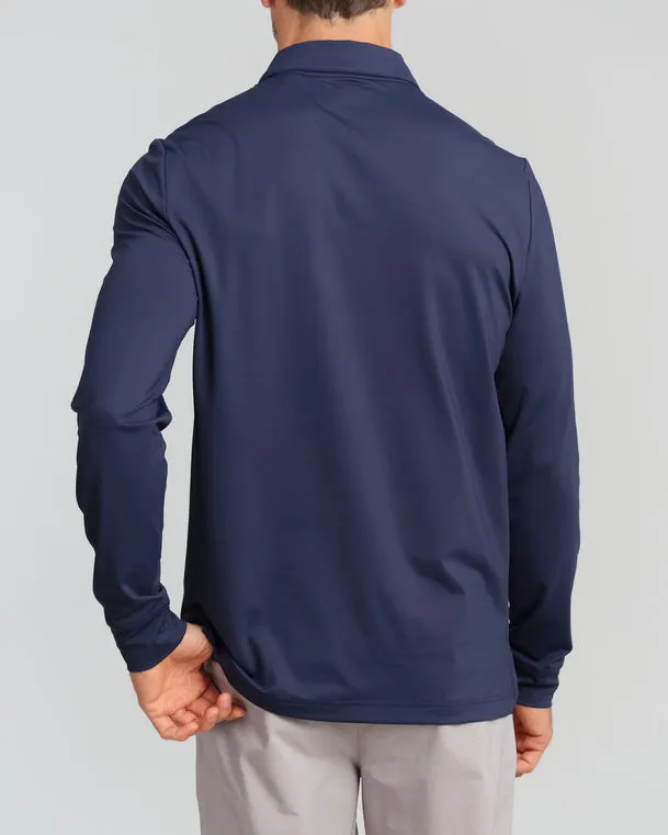 Long Sleeve Men's Navy Polo