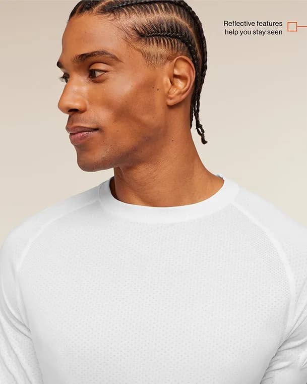 White Hybrid Engineered Jacquard T-Shirt
