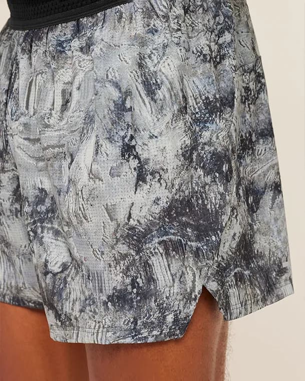 Running Shorts in Smokey Grey-Black - View 3