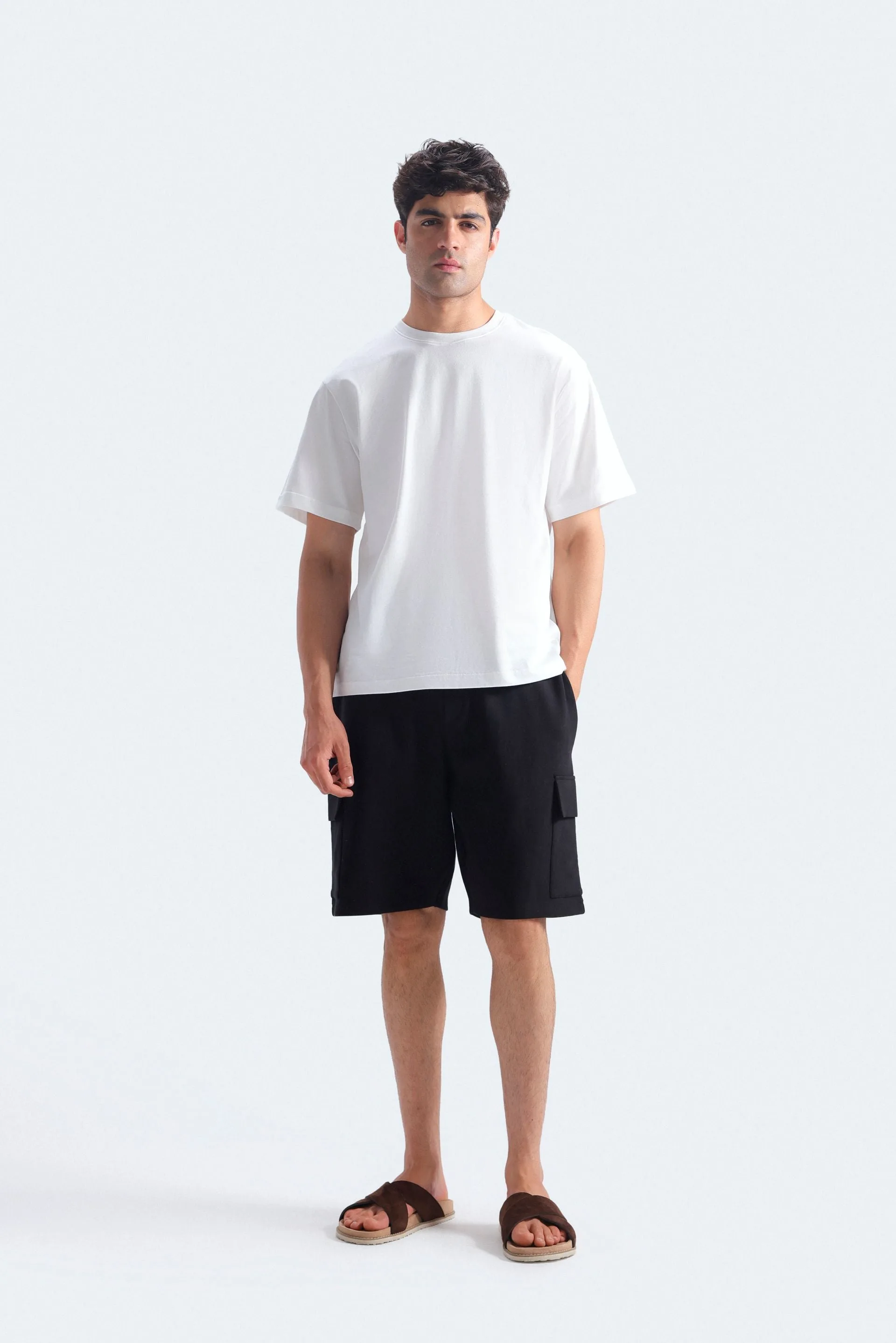 Crew Neck White T-Shirt - View 1