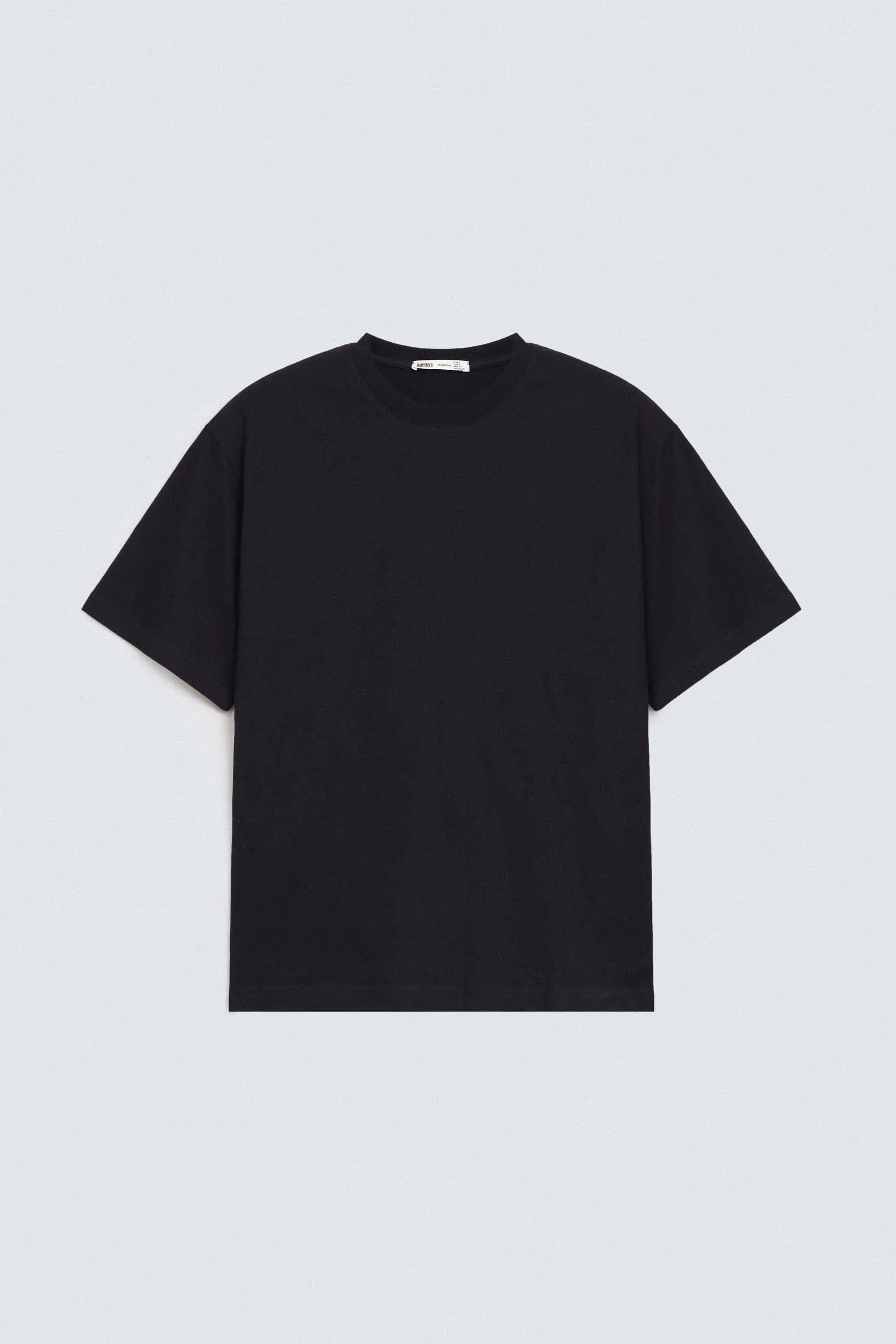 Crew Neck Black T-Shirt - View 5