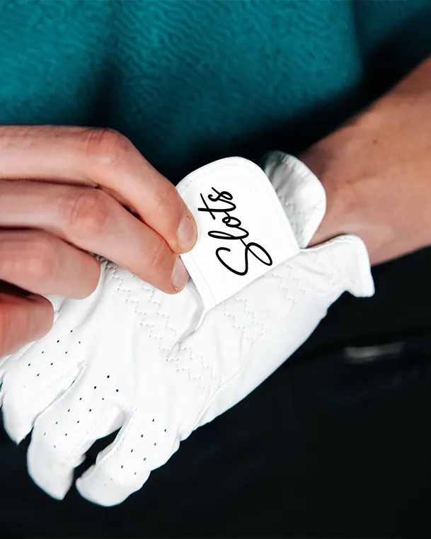 White Golf Gloves - View 5