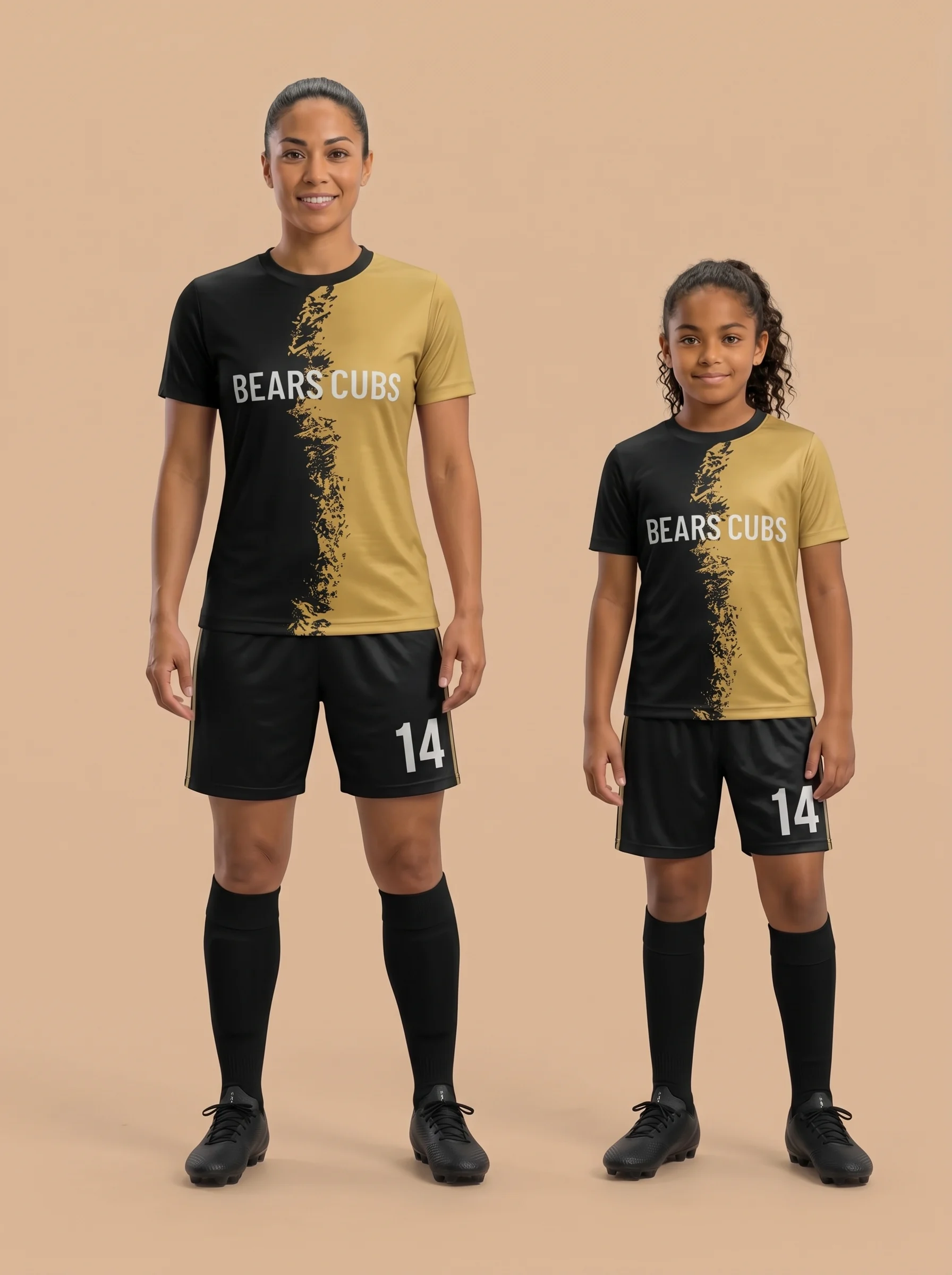 Olive Black Soccer Kit