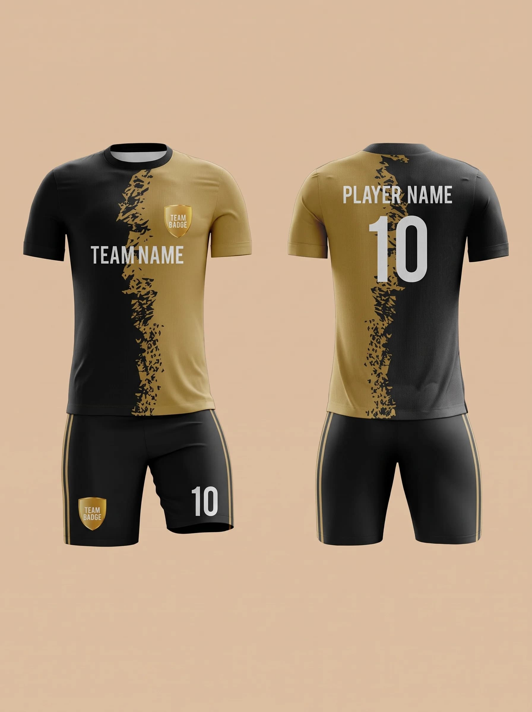 Olive Black Soccer Kit