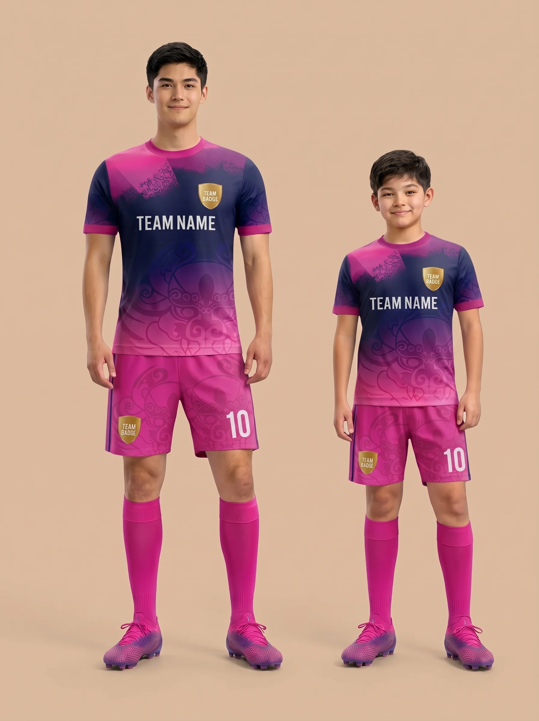 Purple Pink Gradient Soccer Kit