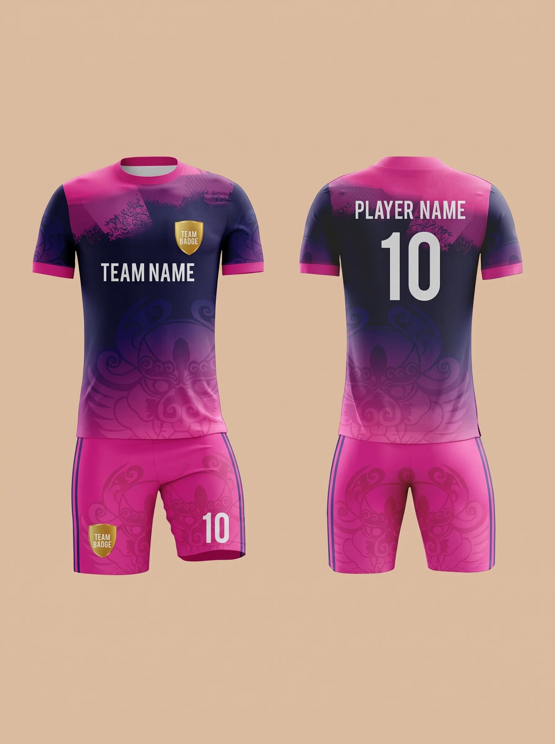 Purple Pink Gradient Soccer Kit