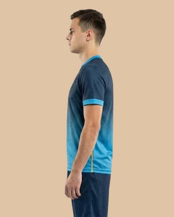 Blue Ombre Training Football Shirt - View 4